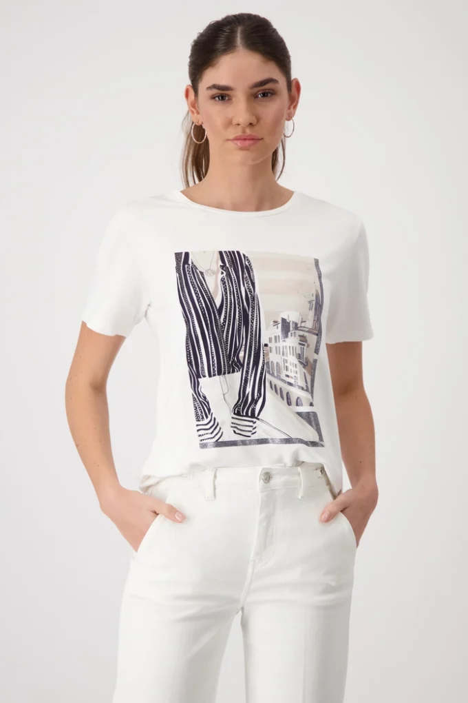 Monari- T-Shirt with Biarritz Print