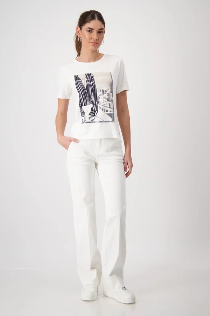 Monari- T-Shirt with Biarritz Print - Image 4