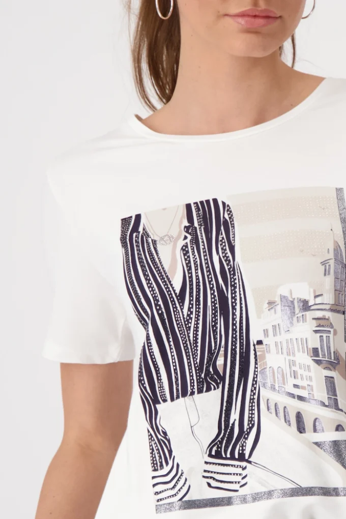 Monari- T-Shirt with Biarritz Print - Image 7