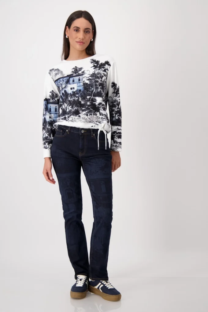 Monari- Sweatshirt with "English Garden" Print - Image 2