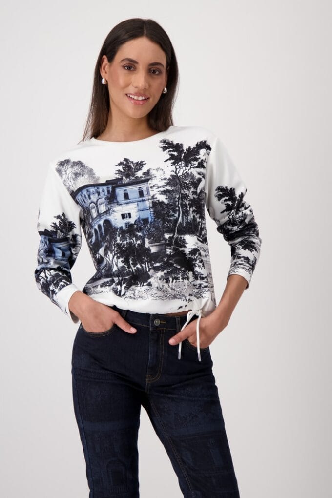 Monari- Sweatshirt with "English Garden" Print - Image 3