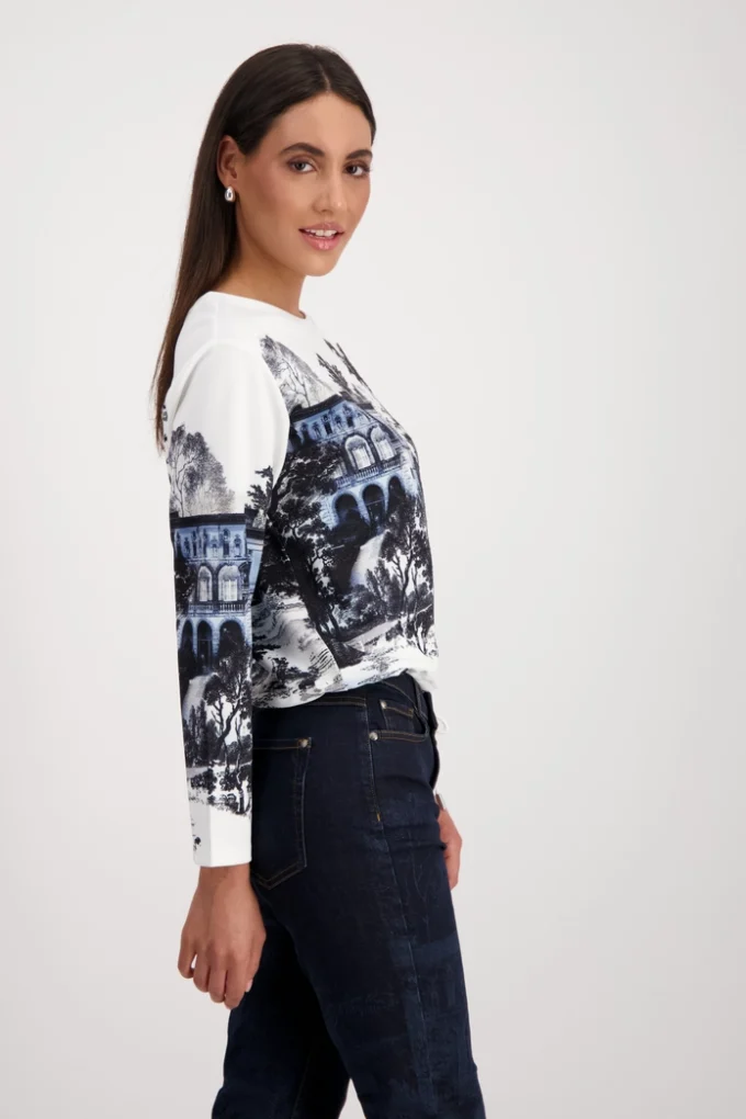 Monari- Sweatshirt with "English Garden" Print - Image 4