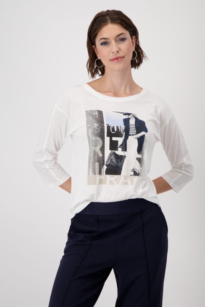 Monari- T-Shirt with Woman's Print
