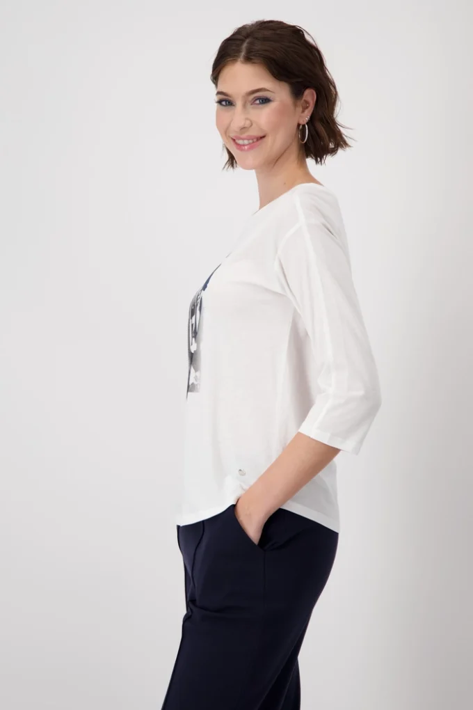 Monari- T-Shirt with Woman's Print - Image 6