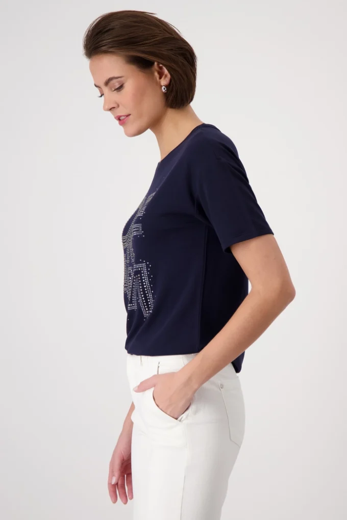Monari-T-Shirt Basic Deram- Deep Ocean - Image 4