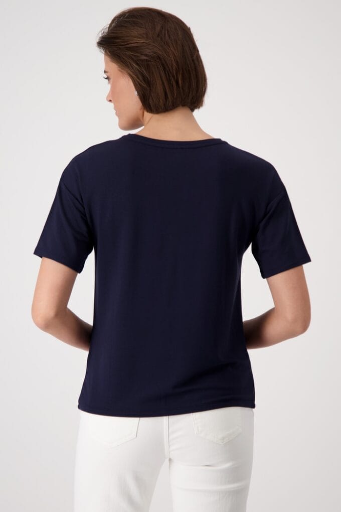 Monari-T-Shirt Basic Deram- Deep Ocean - Image 5