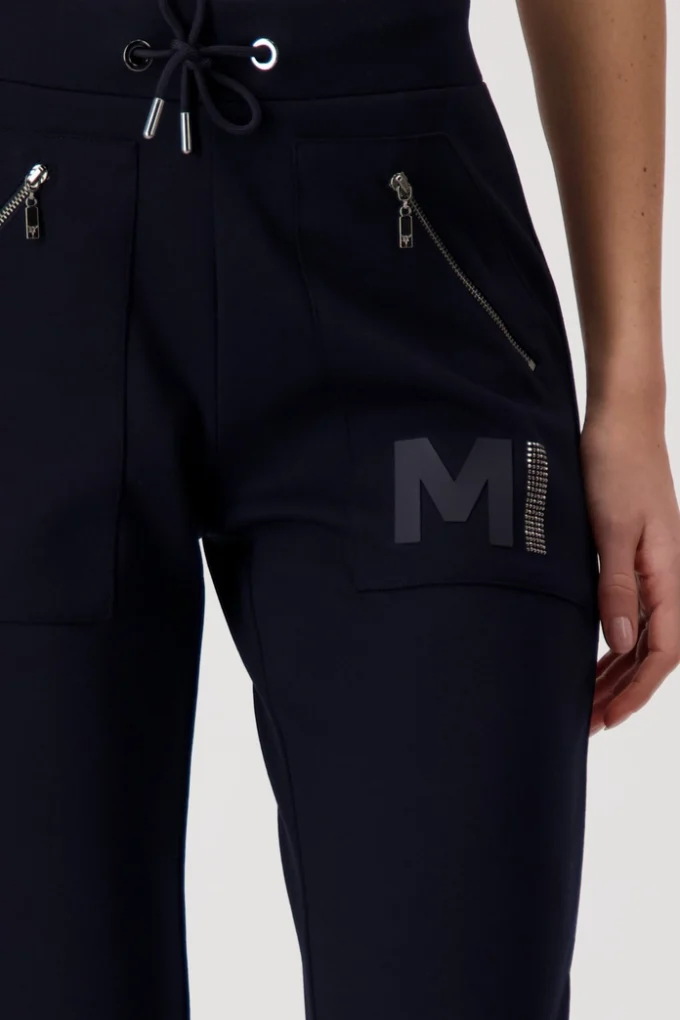 Monari-Jogging Bottoms With Rhinestones- Deep Ocean - Image 8