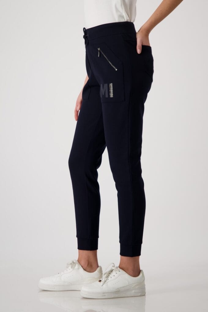 Monari-Jogging Bottoms With Rhinestones- Deep Ocean - Image 5