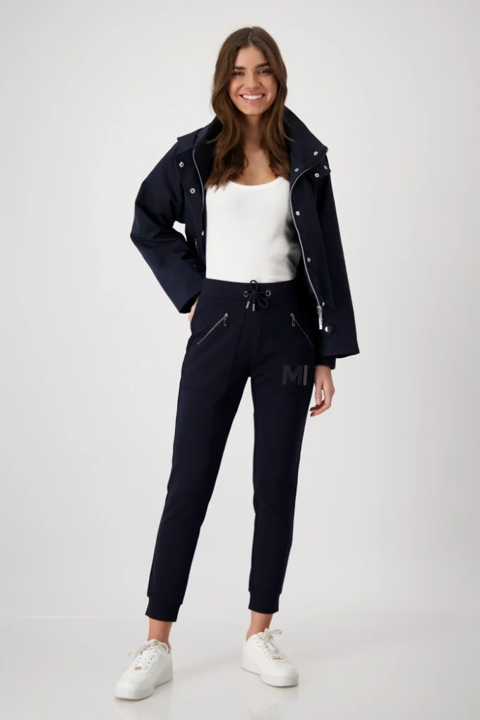 Monari-Jogging Bottoms With Rhinestones- Deep Ocean - Image 3