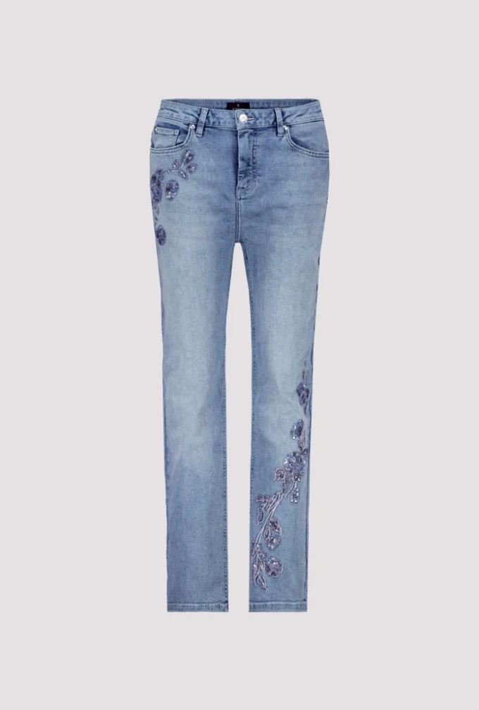 Monari- Jeans with Lace Embroidery - Image 8