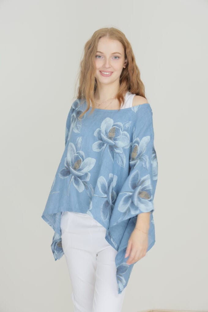 Made in Italy- oversized Linen Top in 5 Colors( fit most)