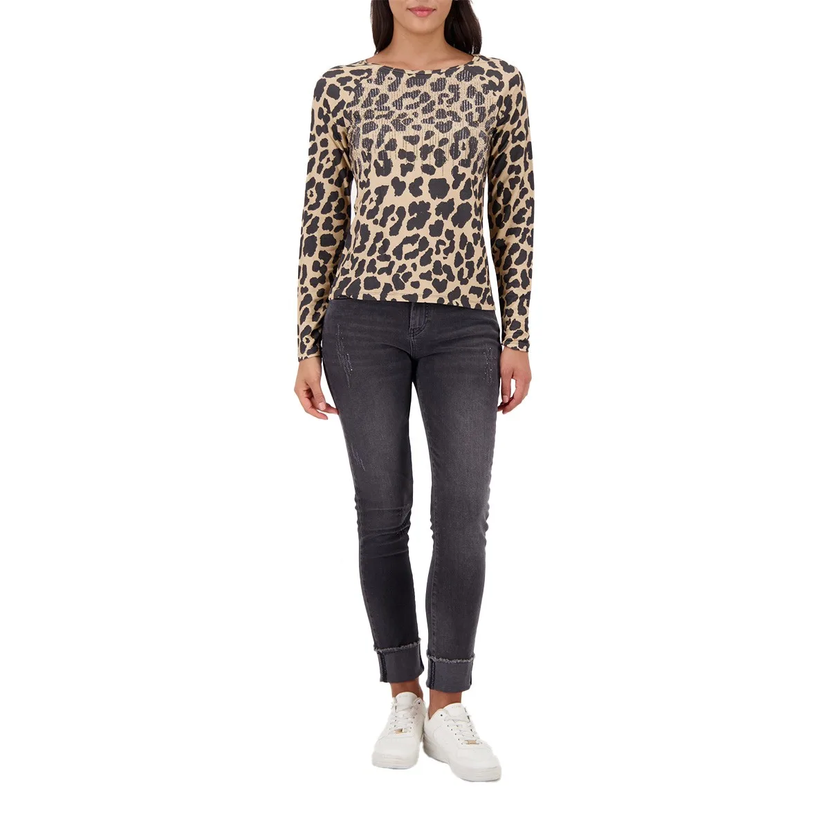 Monari-Leo T-shirt Allover- Cognac - Image 6