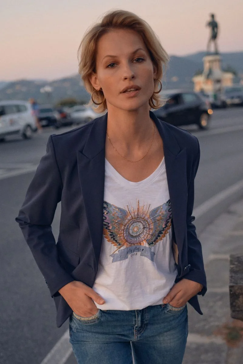 Mos Mosh- Gethi Deco Tee-White - Image 4