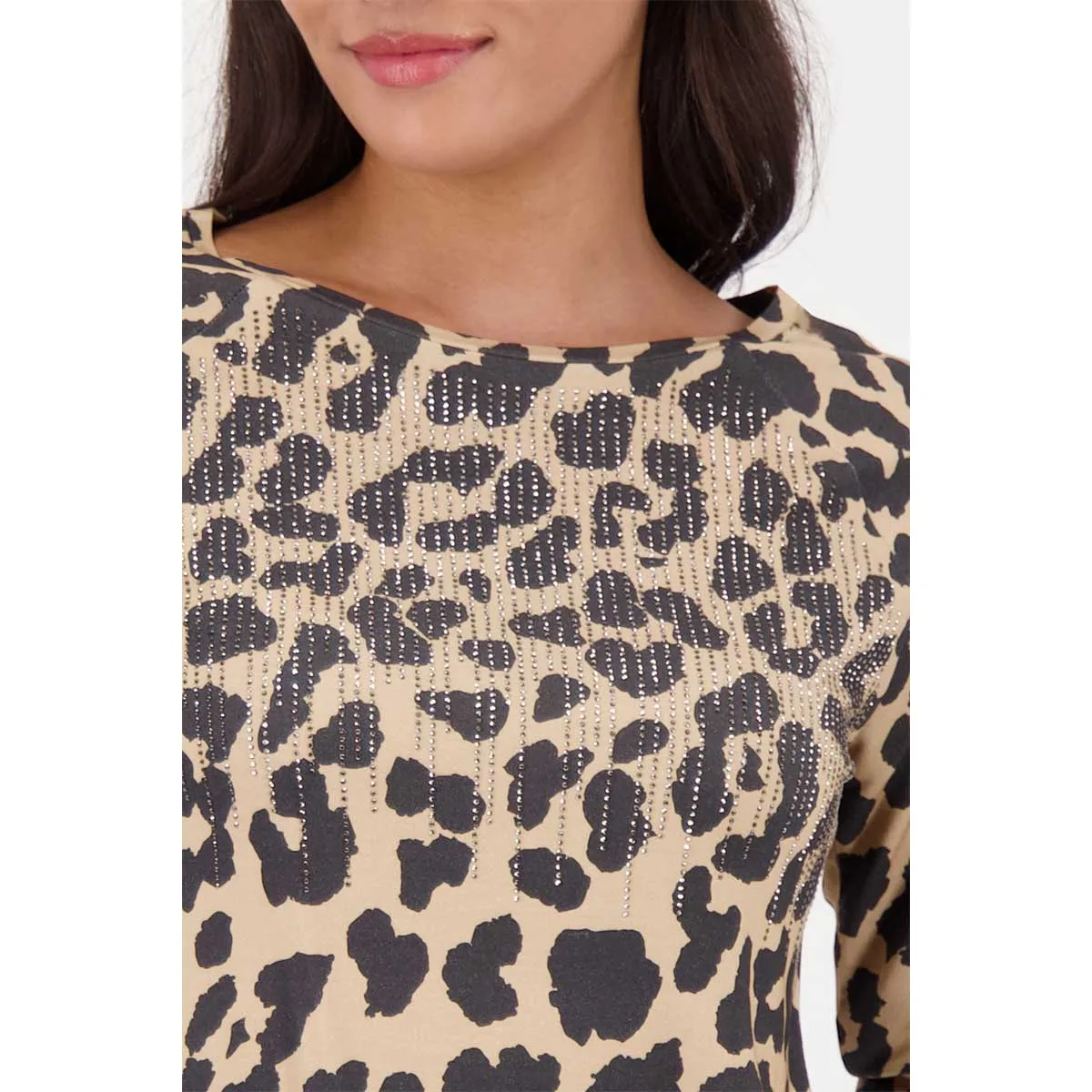Monari-Leo T-shirt Allover- Cognac - Image 4