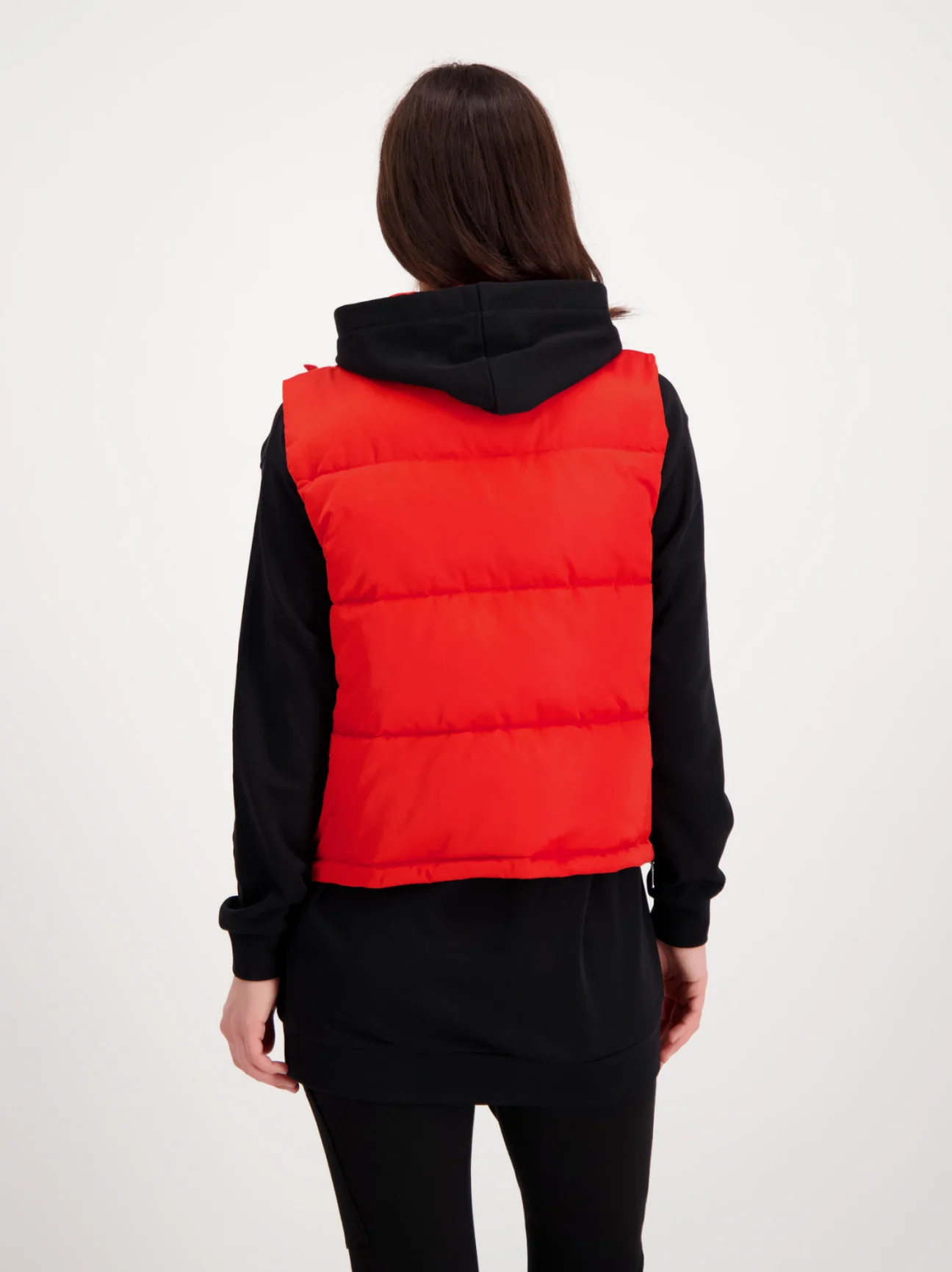 Monari- Waistcoat Quilted with Patch in Red Lipstick - Image 4