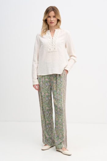 Mos Mosh- Bala Flowish orchid Pant- Turf green