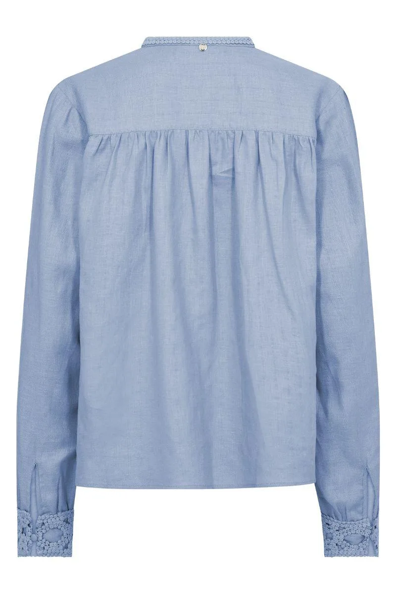Mos Mosh- Evanda Ls Blouse- Blue - Image 3