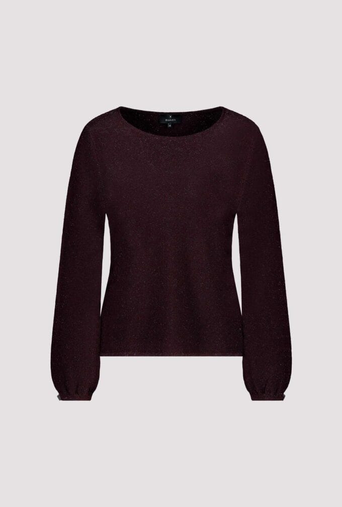 Monari- Round neck Pullover - Dark cherry - Image 7