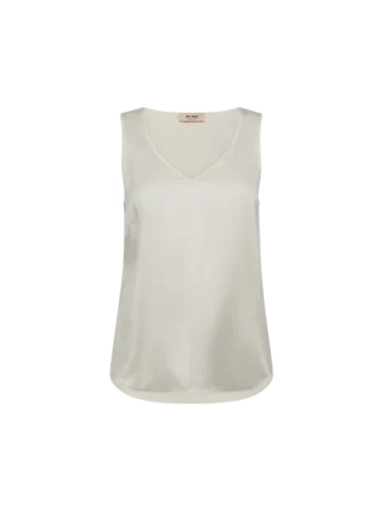 Mos Mosh- Astrid V-neck Silk Tank Top- Ecru