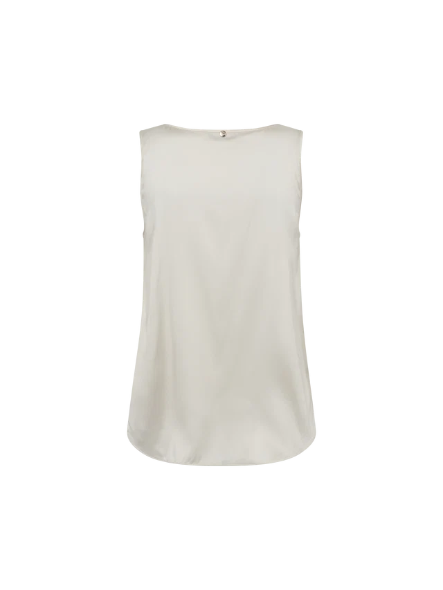 Mos Mosh- Astrid V-neck Silk Tank Top- Ecru - Image 5