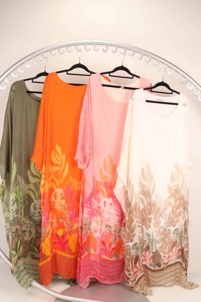 NEW-  Made In Italy-Wedding - Silk Kaftan Dress in 4 Colors( fit most) - Image 2