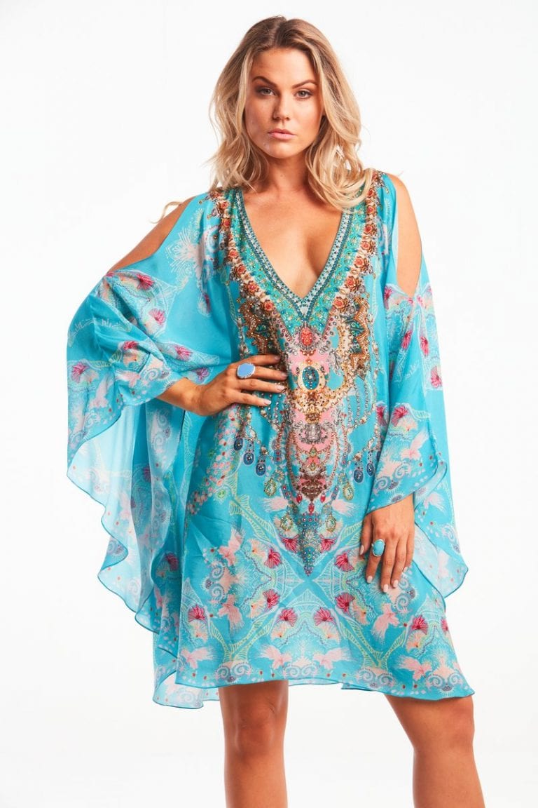 short kaftan gown