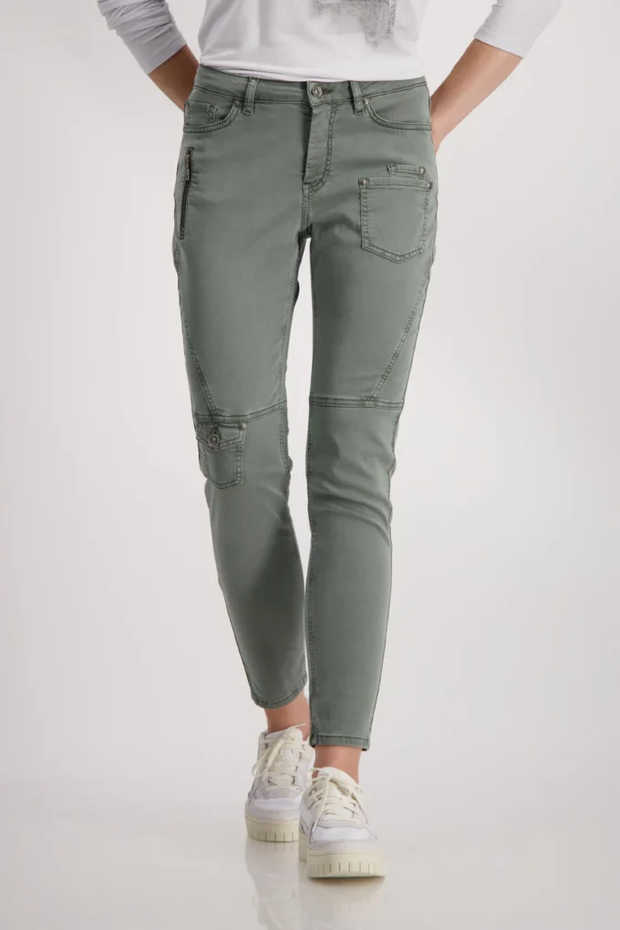 Monari- Cargo Statement Trouser -Forest Green