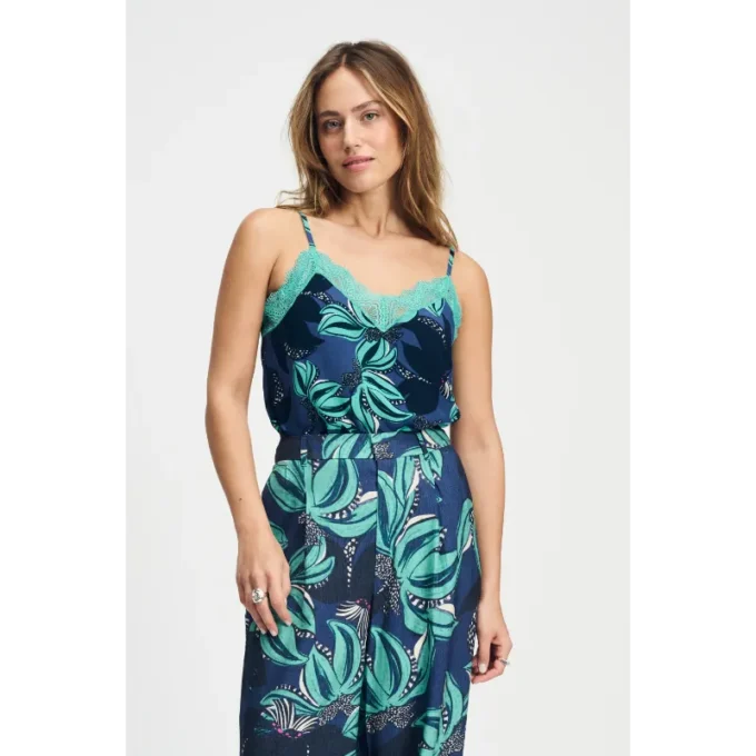 Pom Amsterdam- Top -Cami Delicacy Green