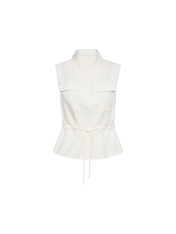 Mos Mosh- Lelo Ramie Vest-Ecru