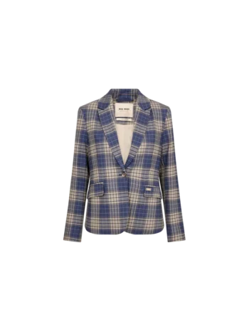 Mos Mosh-Blake Check Blazer- crown blue