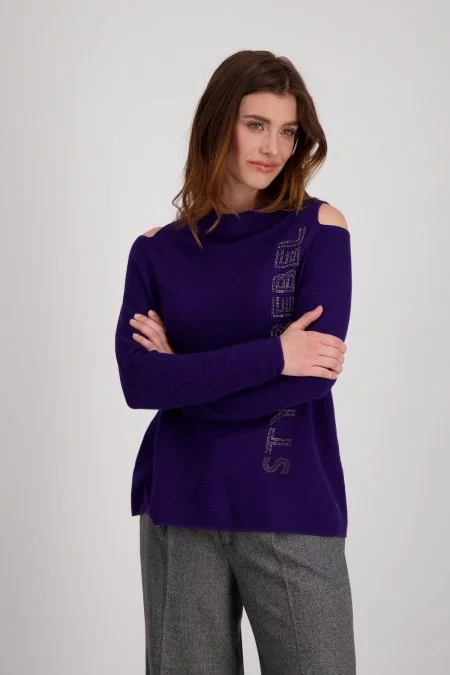 Monari-Cut Out Sweater -Ink (Dark Purple) - Image 2