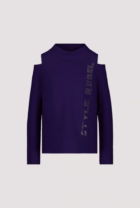 Monari-Cut Out Sweater -Ink (Dark Purple) - Image 7