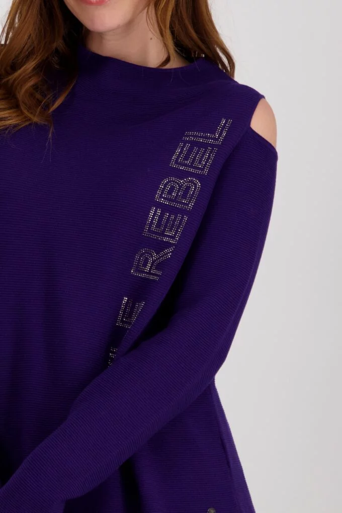 Monari-Cut Out Sweater -Ink (Dark Purple) - Image 6