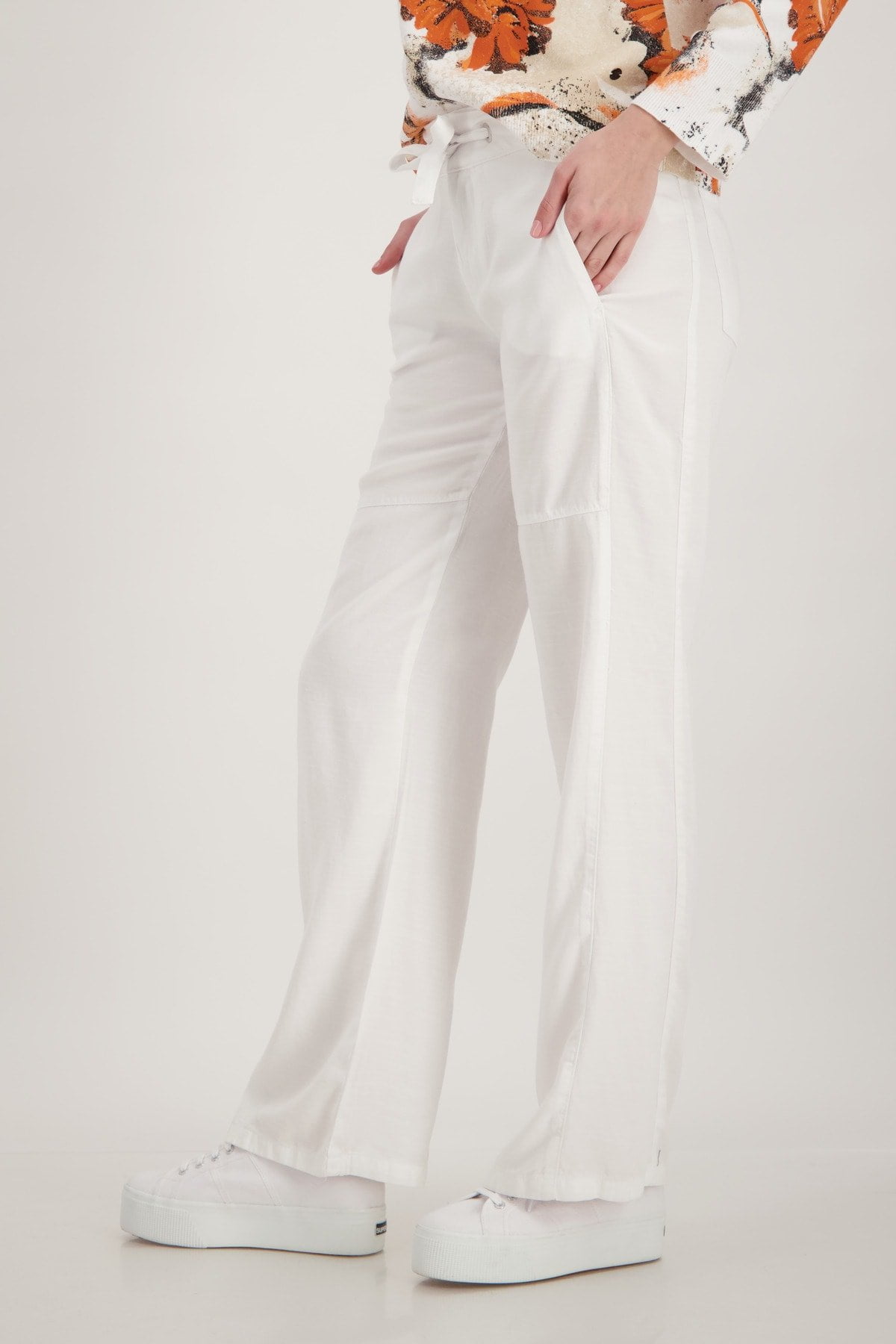 Monari- Pants Lyocell Mix- off White - Classique Boutique