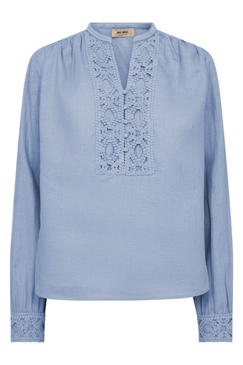 Mos Mosh- Evanda Ls Blouse- Blue