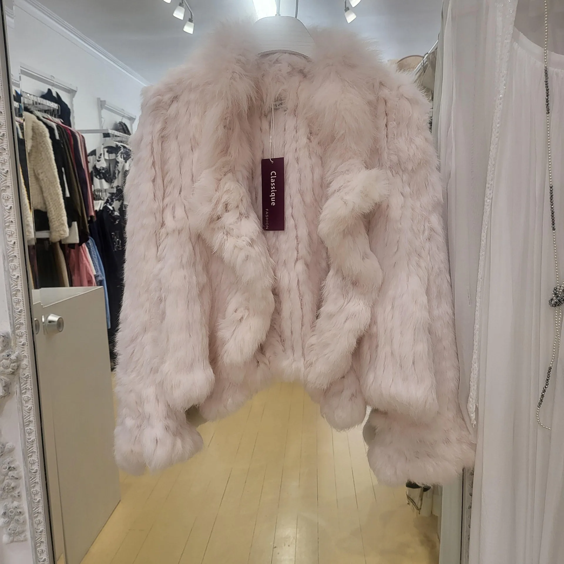 Classique-Rabbit Fur jacket (size: 8-10, 12-14)