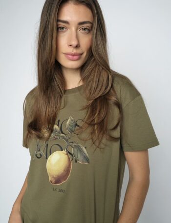 Monari- Fruit O-SS Tee- Burnt Olive