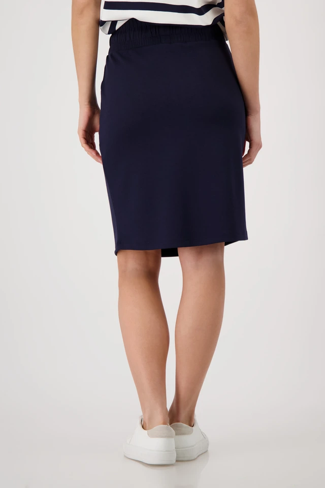 Monari- Plain skirt- Marine - Image 5