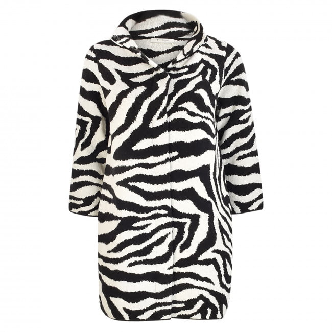 Monari-Jacket- Zebra Wool Jacket coat - Classique Boutique