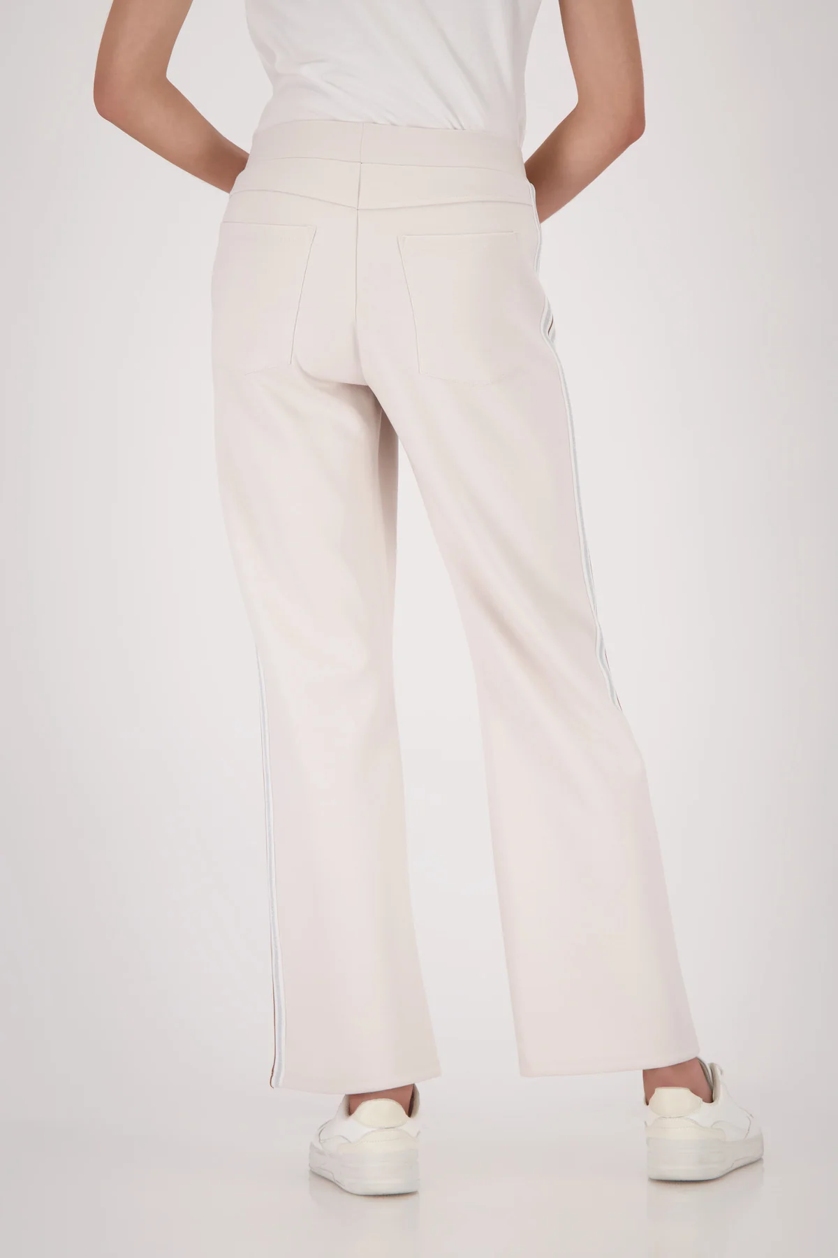 Monari- Stripes Sweat Pants- Beige - Image 6