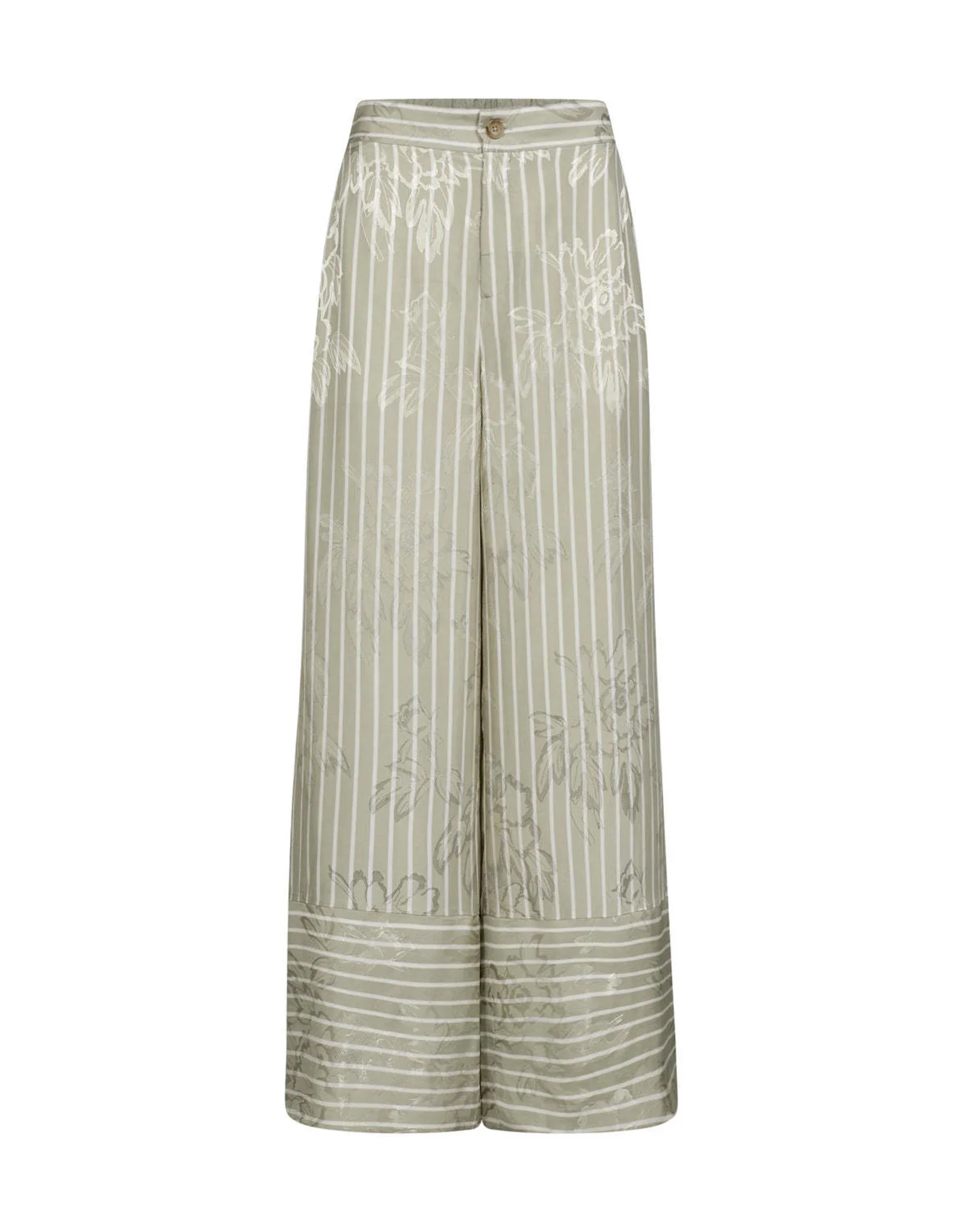 Mos Mosh- Biby Flawo Stripe Pants- Moss Gray - Image 6