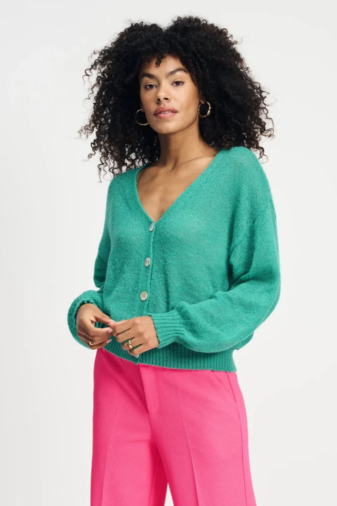 Pom Amsterdam- Cardigan- Fresh Green - Image 2