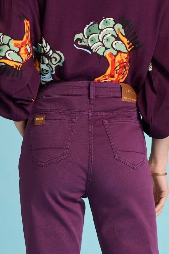 Pom Amsterdam- Elize Winterbloom Jean- Purple- NEW - Image 4