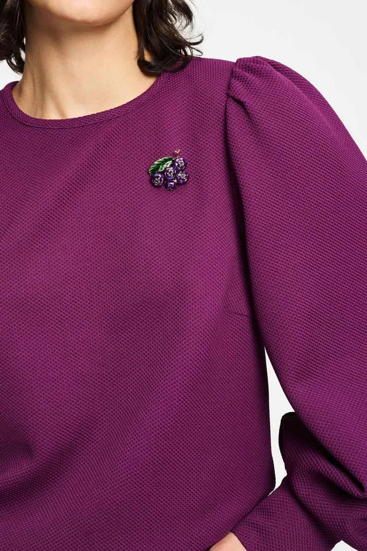 Pom Amsterdam- Kae Top -Plum - Image 2