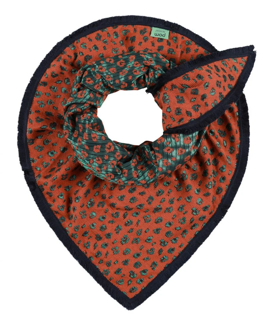 Pom Amsterdam- Glittering Leopard Shawl