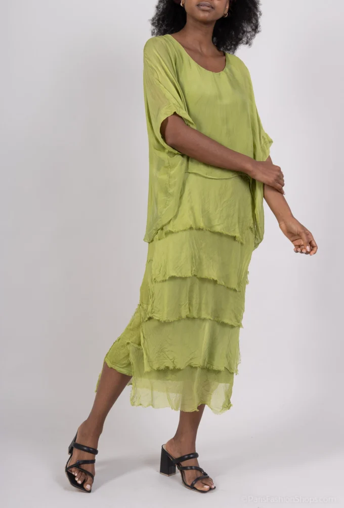 Made in Italy- Wedding- New Silk Dress in 9 Colors
