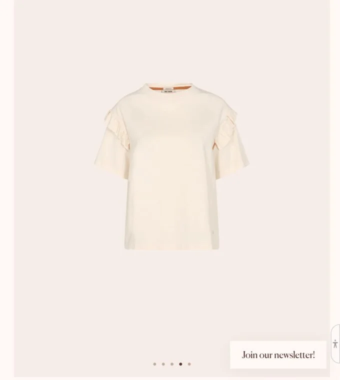 Mos Mosh- Nala Flounce Tee- Ivory - Image 2